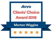 Avvo | Clients' Choice Award 2018 | Morton Wiggins | 5 Stars